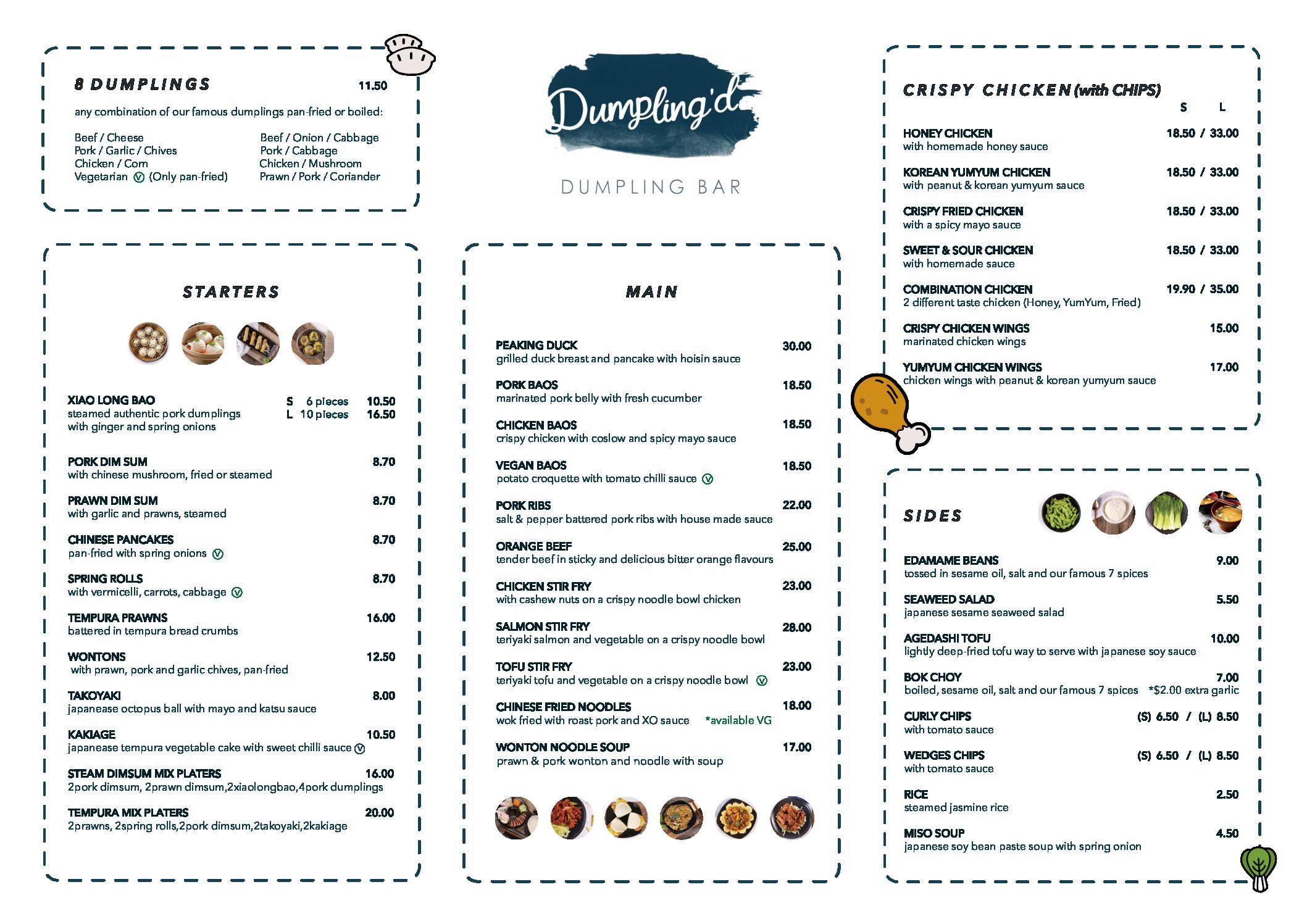 DINNER MENU Dumpling'd