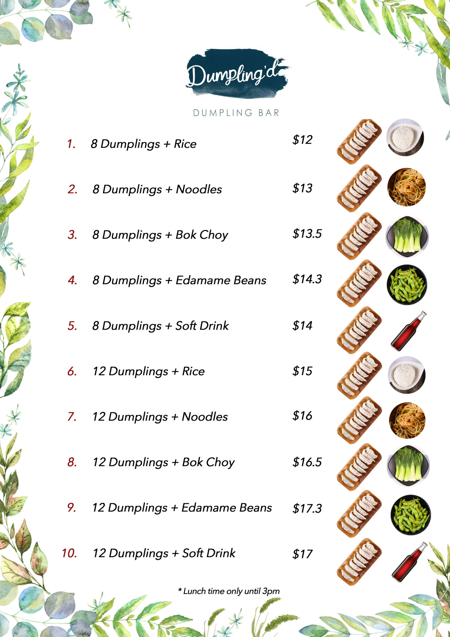 MENU Dumpling'd